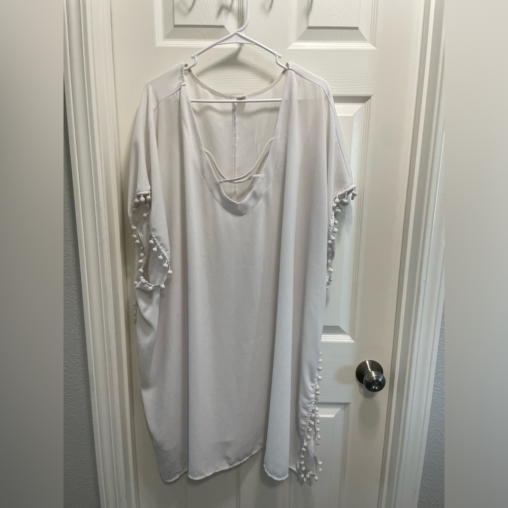 White Bathing suit cover-up